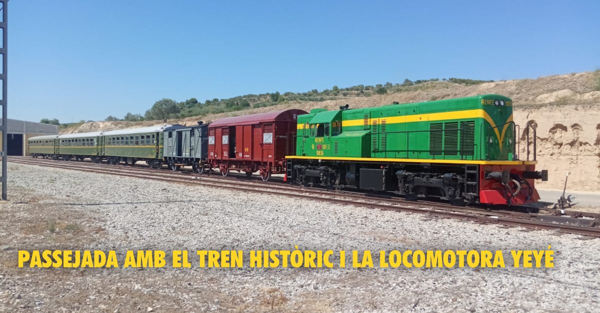 Passejada amb el tren hist�ric i la locomotora Yey�
