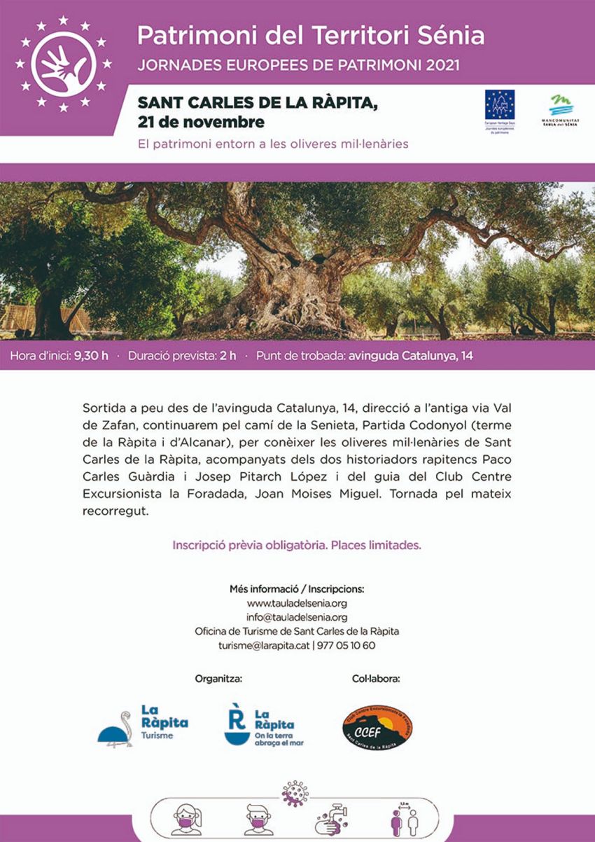 Patrimoni Territori Sénia: El patrimoni entorn de les oliveres mil·lenàries de la Ràpita Patrimoni Territori Sénia: El patrimoni entorn de les oliveres mil·lenàries de la Ràpita