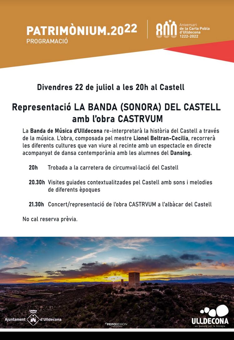 Representació La Banda (Sonora) del Castell d’Ulldecona amb l’obra Castrvm Representació La Banda (Sonora) del Castell d’Ulldecona amb l’obra Castrvm