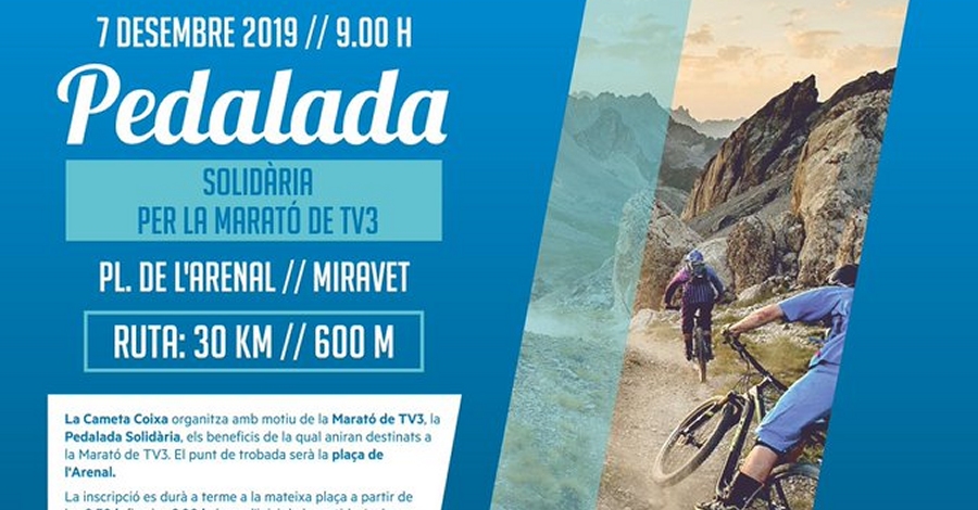 Pedalada solid�ria per La Marat� de TV3 a Miravet