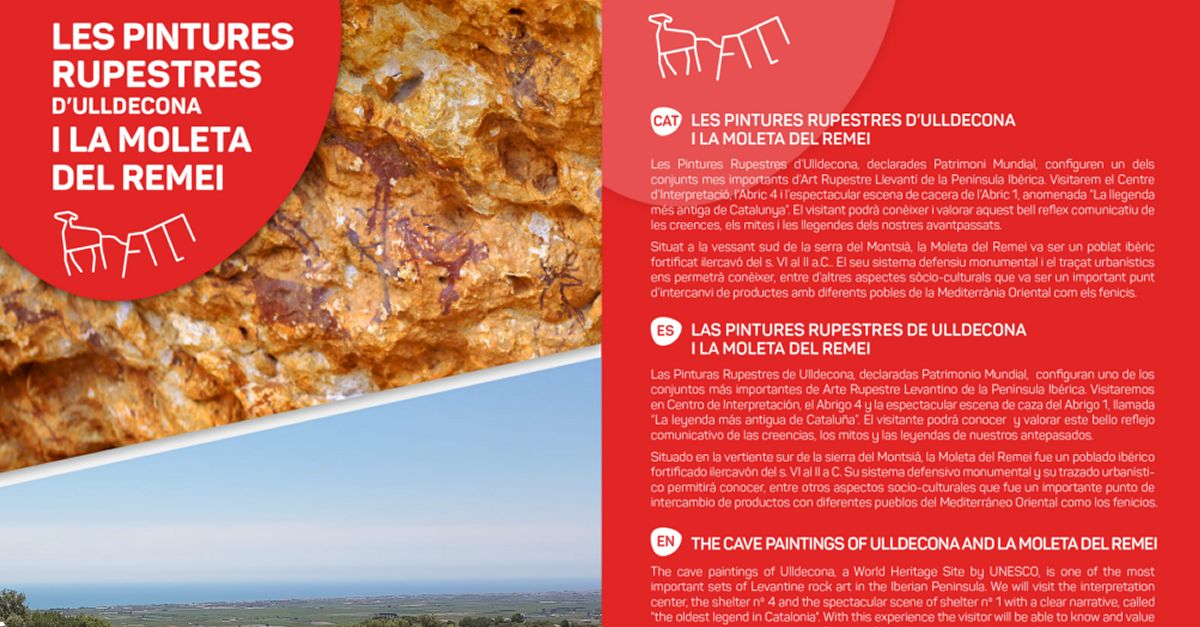 Visites guiades a les pintures rupestres d’Ulldecona i la Moleta del Remei Visites guiades a les pintures rupestres d’Ulldecona i la Moleta del Remei