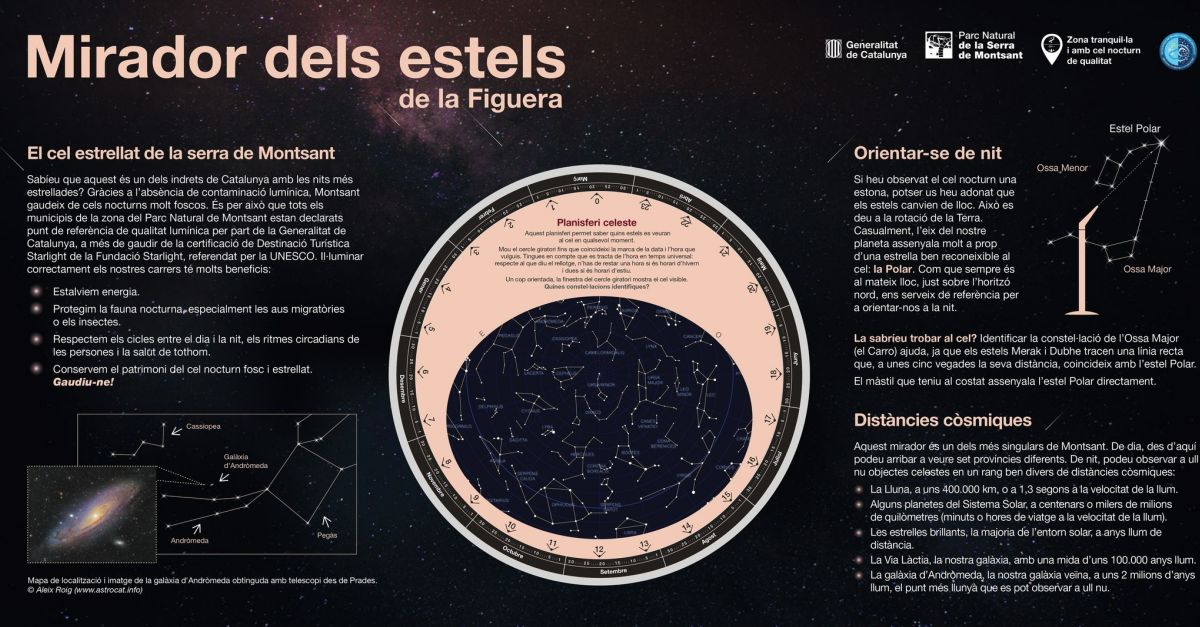 El Parc Natural de Montsant instal�la plafons per a l&rsquo;observaci� del cel nocturn | EbreActiu.cat, revista digital d&rsquo;oci actiu | Terres de l&rsquo;Ebre ...