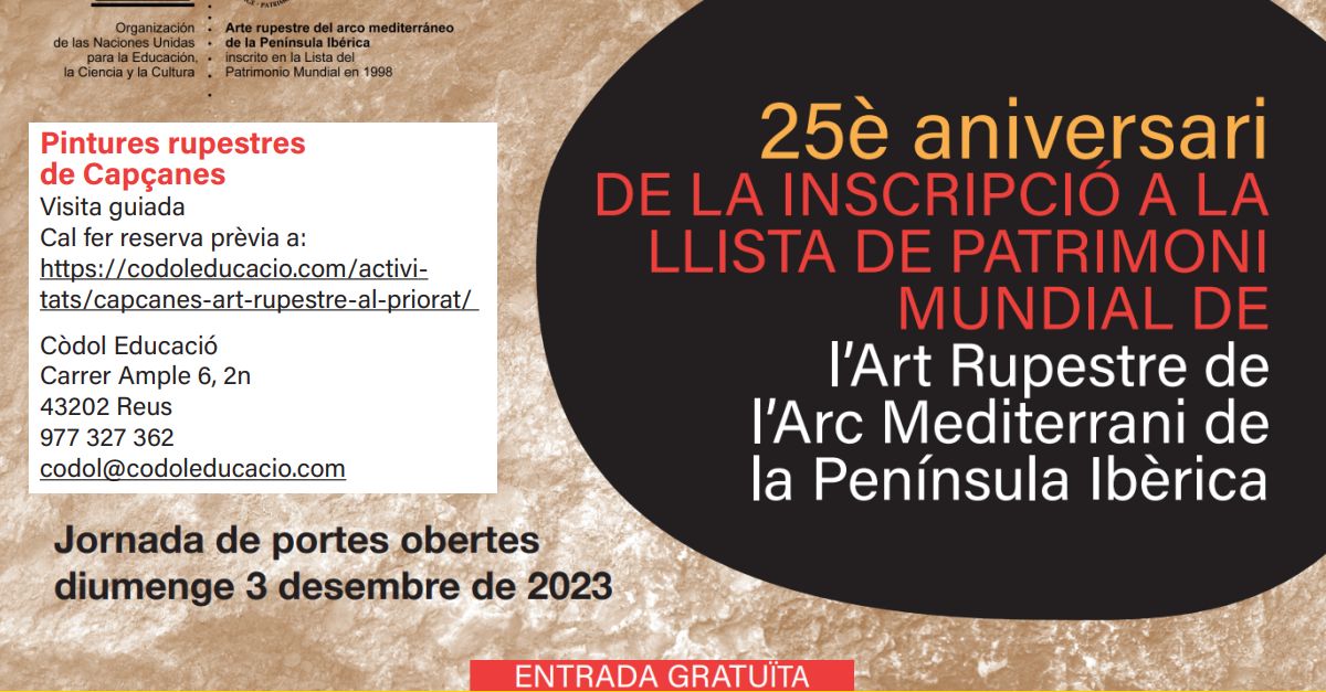 Jornada de portes obertes al conjunt de pintures rupestres de Capa�anes