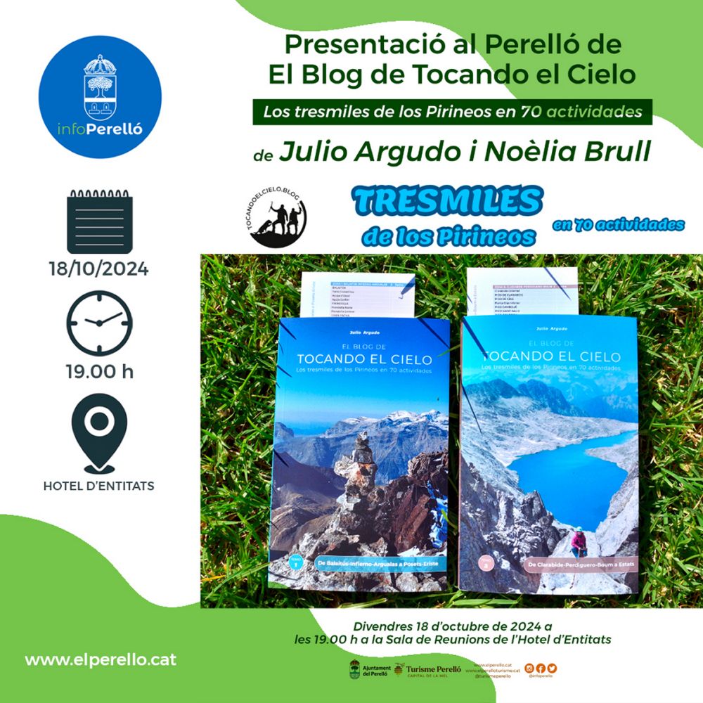 Presentaci� del blog Tocando el cielo: Los tresmiles de los Pirineos en 70 actividades