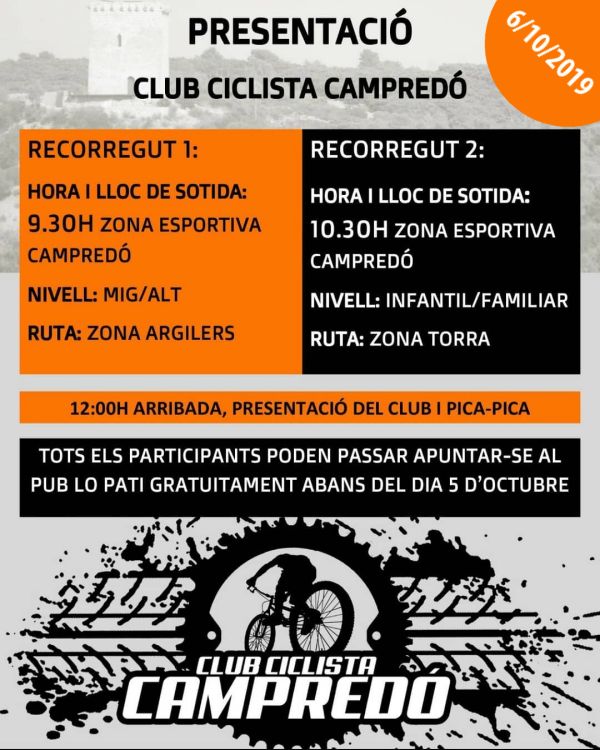 Presentació del Club Ciclista Campredó Presentació del Club Ciclista Campredó