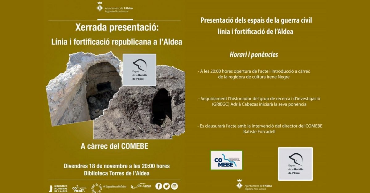 Xerrada presentaci� dels espais de la guerra civil. L�nia i fortificaci� republicana a l�Aldea