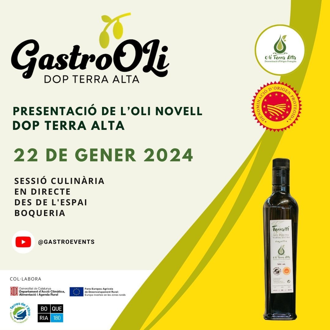 Quarta edici del GastroOli DOP Terra Alta al Mercat de la Boqueria de Barcelona | EbreActiu.cat, revista digital d’oci actiu | Terres de l’Ebre ...