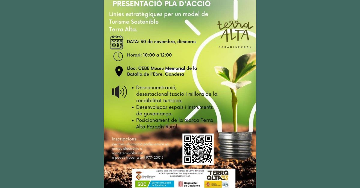 Presentaci�n L�neas estrat�gicas para un modelo de Turismo Sostenible en la Terra Alta