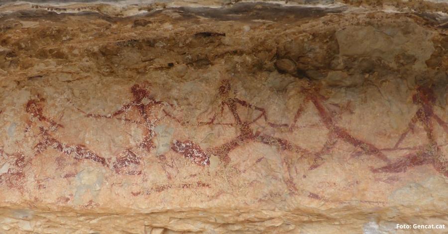 Les pintures rupestres descobertes a Mas de Barberans tenen ms de 8.000 anys 