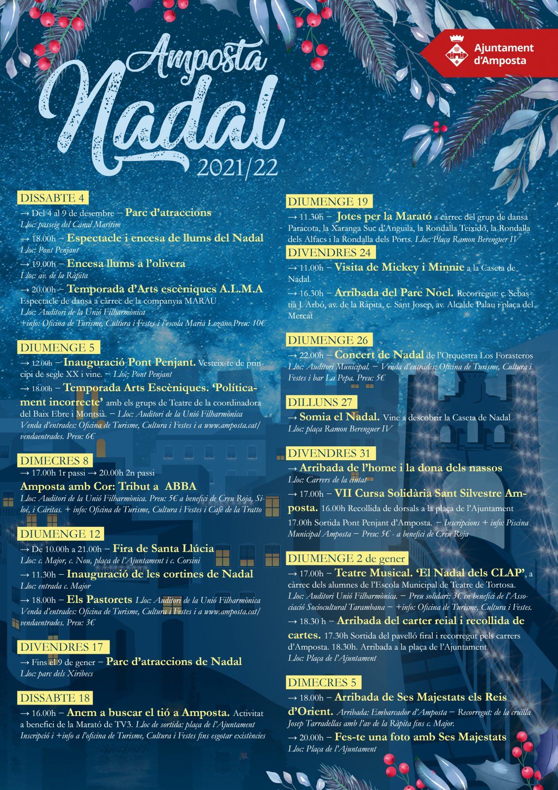 Amposta recupera la illusi de Nadal amb ms de quaranta activitats | EbreActiu.cat, revista digital d’oci actiu | Terres de l’Ebre ...
