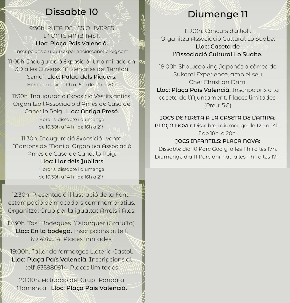 XX Fira de l�Oli de Canet lo Roig