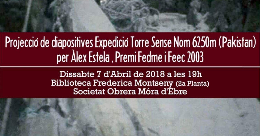 Proyecci�n de diapositivas Expedici�n Torre Sense Nom 6250m (Paquistan)