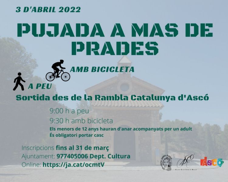 Caminada-pedalada al Mas de Prades Caminada-pedalada al Mas de Prades