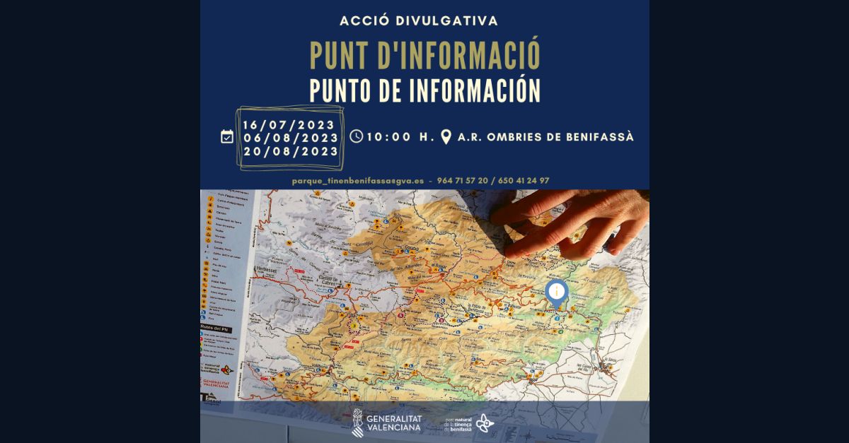 Acci� divulgativa Punt d�Informaci� al parc natural de la Tinen�a de Benifass�