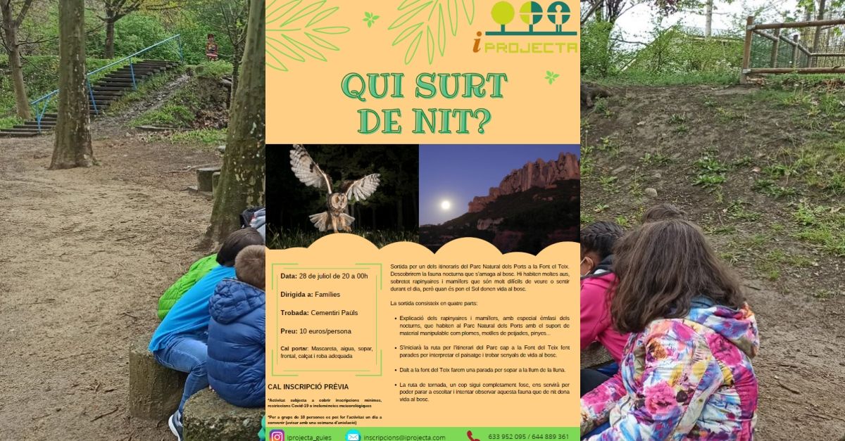 Activitat d’educació ambiental: Qui surt de nit? Activitat d’educació ambiental: Qui surt de nit?