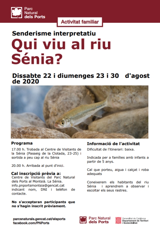 Senderisme interpretatiu: Qui viu al riu Sénia? Senderisme interpretatiu: Qui viu al riu Sénia?