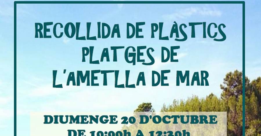 Recollida de pl�stics a les platges de l�Ametlla de Mar