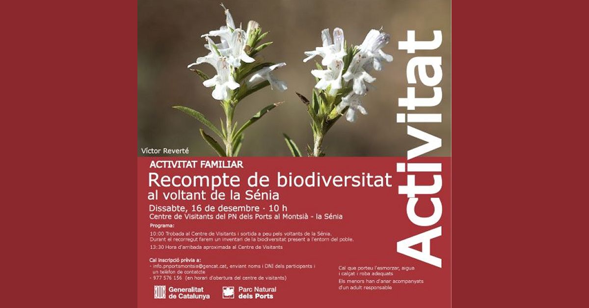 Recompte de biodiversitat al voltant de la S�nia