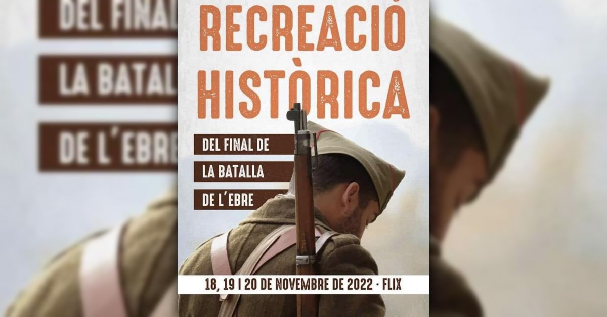 Recreaci�n hist�rica del final de la Batalla del Ebro