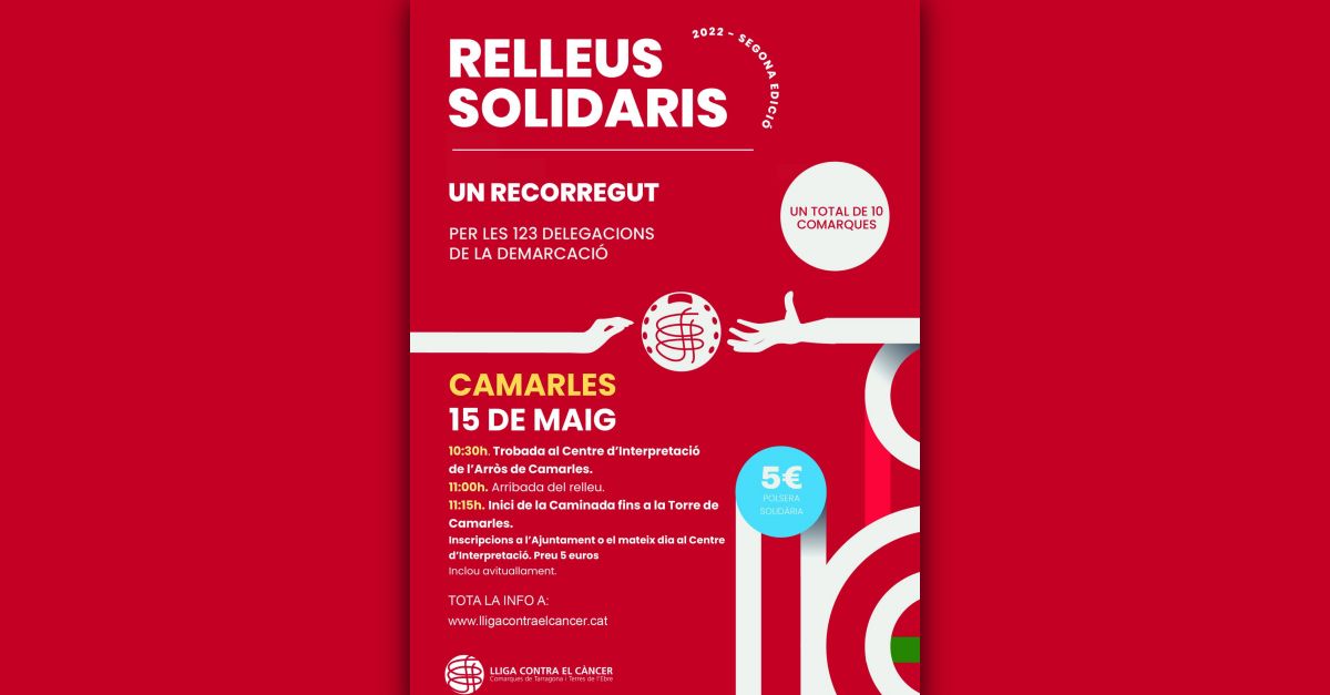 Relleus solidaris. Caminada fins a la Torre de Camarles Relleus solidaris. Caminada fins a la Torre de Camarles