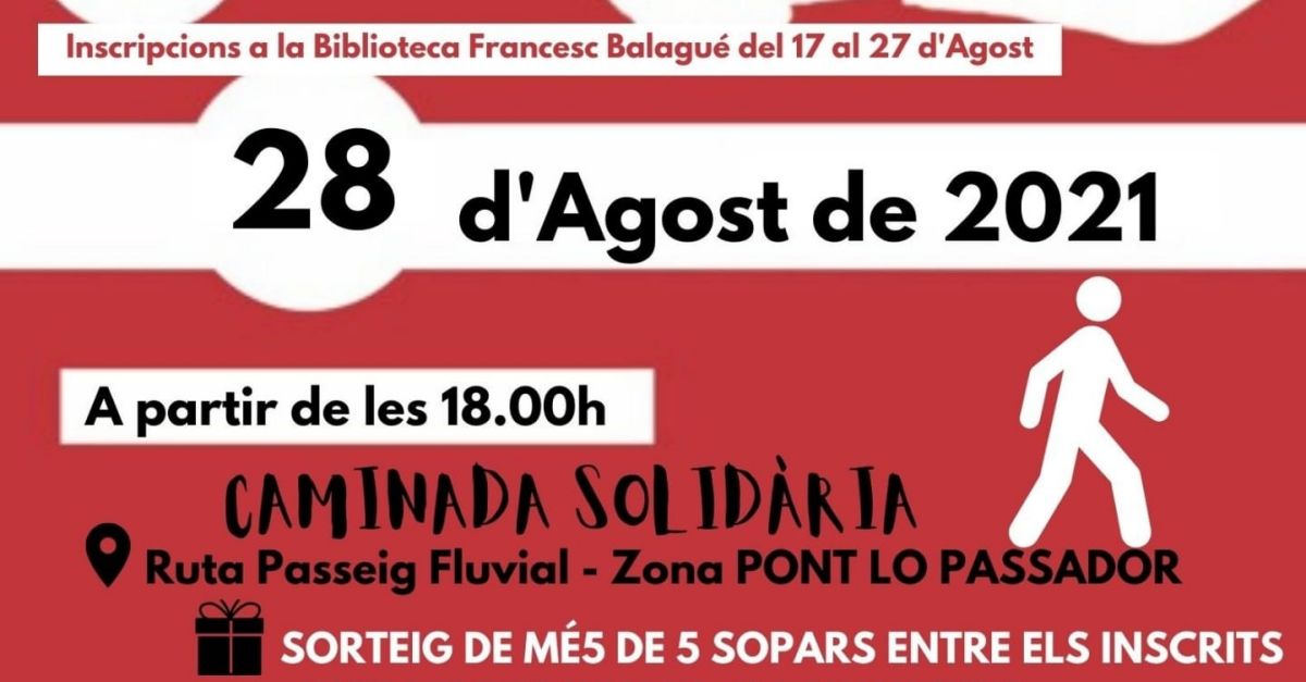 Relieves solid�rios. Caminata solidaria en Sant Jaume d�Enveja