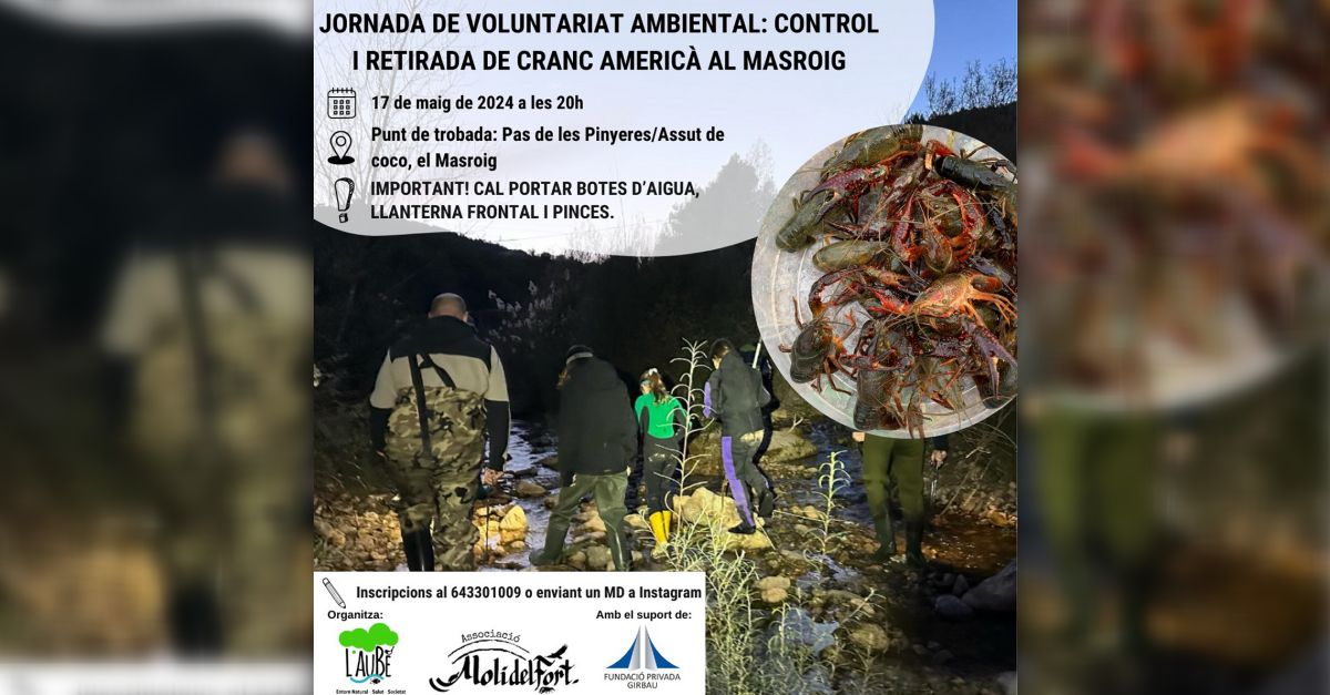 Jornada de voluntariat ambiental: Control i retirada de cranc americ�