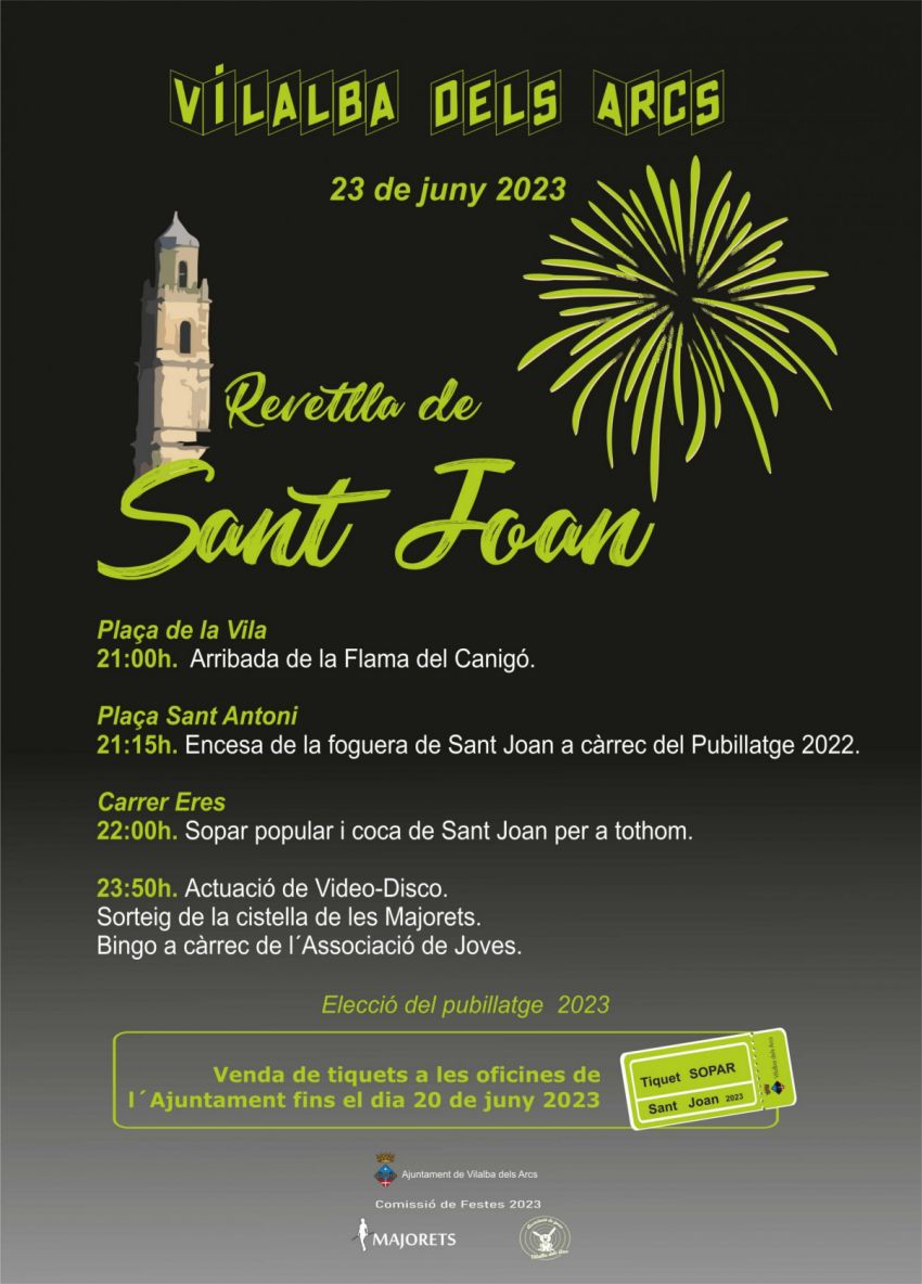 Revetlla de Sant Joan a Vilalba dels Arcs Revetlla de Sant Joan a Vilalba dels Arcs