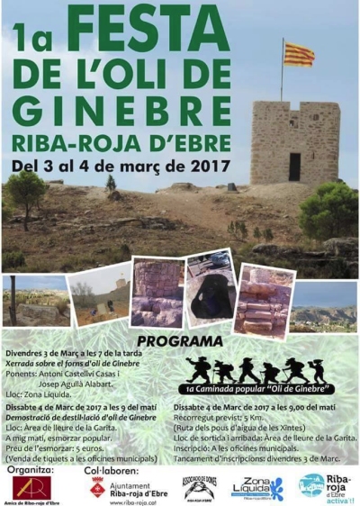 Riba-roja d&rsquo;Ebre organitza la 1a Festa de l&rsquo;oli de ginebre | EbreActiu.cat, revista digital d&rsquo;oci actiu | Terres de l&rsquo;Ebre ...