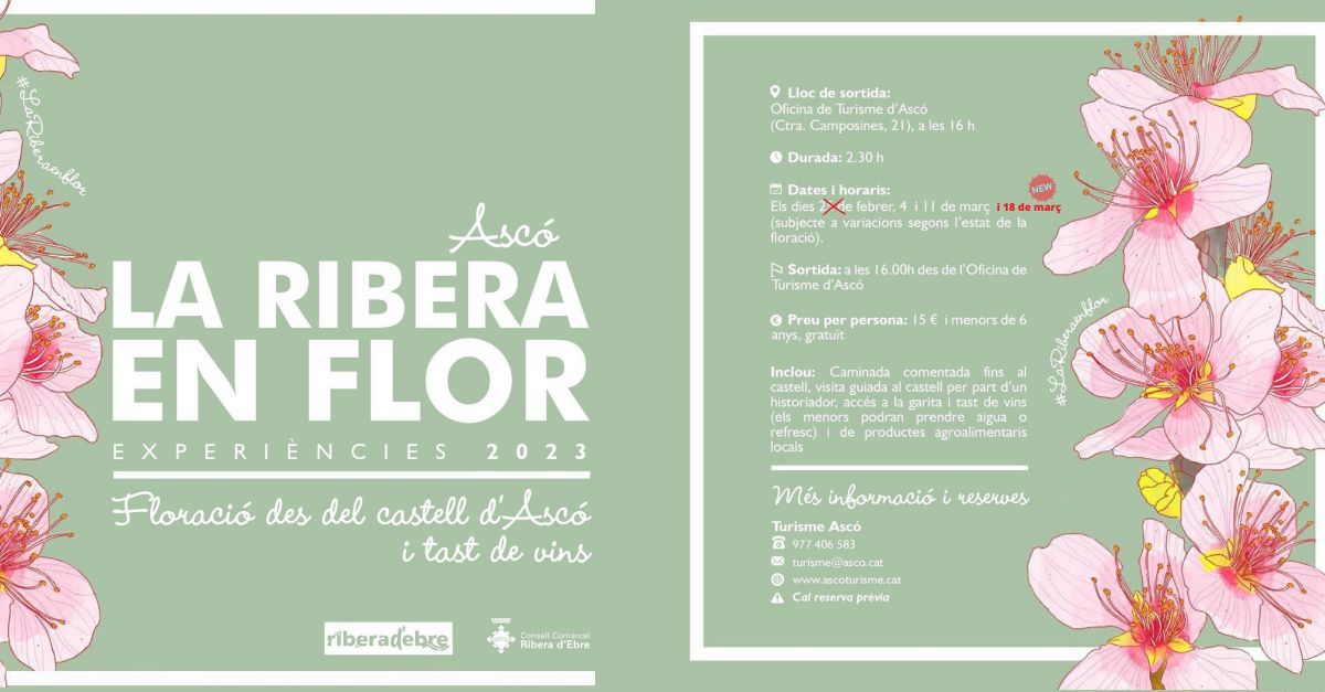 La Ribera en Flor: Floraci�n desde el castillo de Asc� y cata de vinos