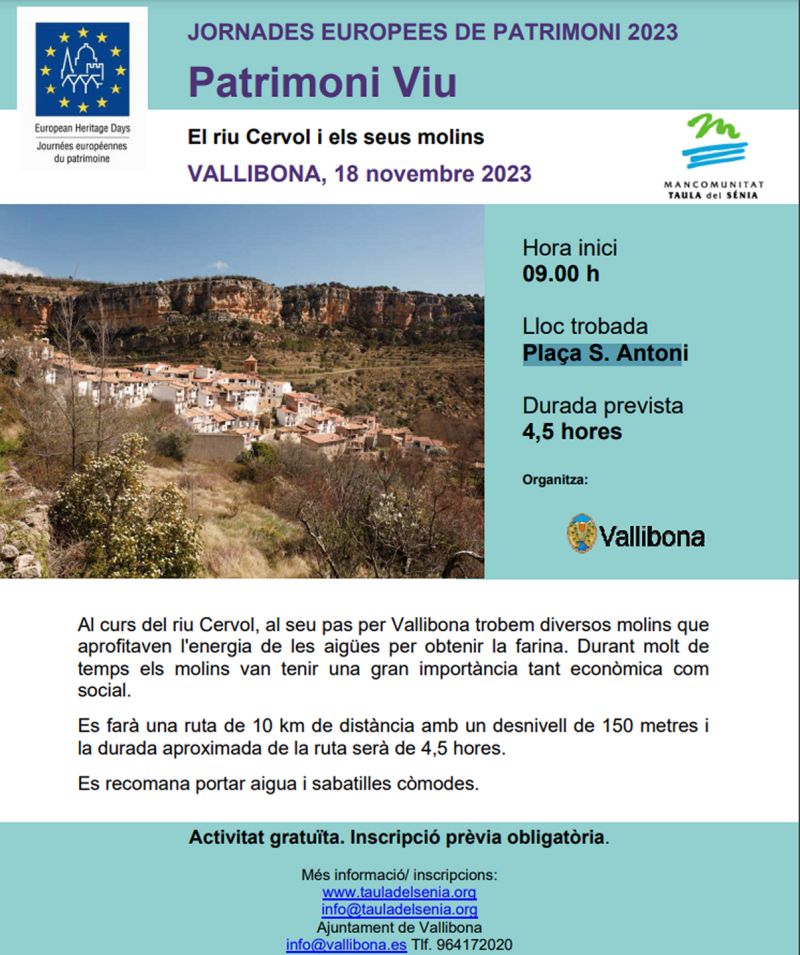 JEP2023 El riu Cervol i els seus molins JEP2023 El riu Cervol i els seus molins