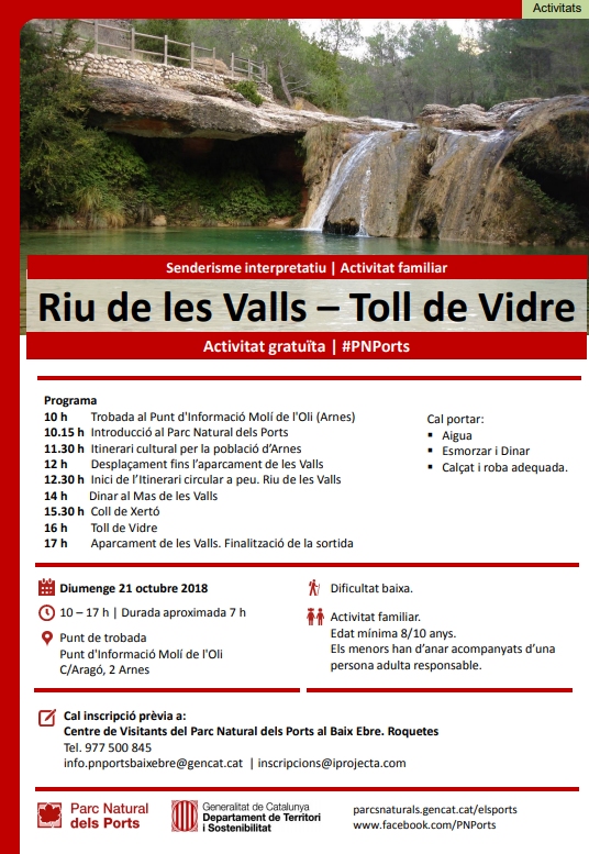 Sortida: Riu de les Valls – Toll de Vidre Sortida: Riu de les Valls – Toll de Vidre