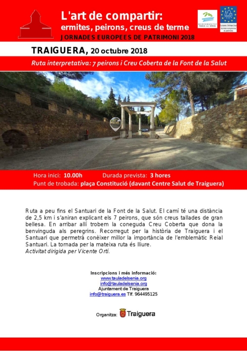 Ruta interpretativa: 7 peirons i Creu Coberta de la Font de la Salut Ruta interpretativa: 7 peirons i Creu Coberta de la Font de la Salut