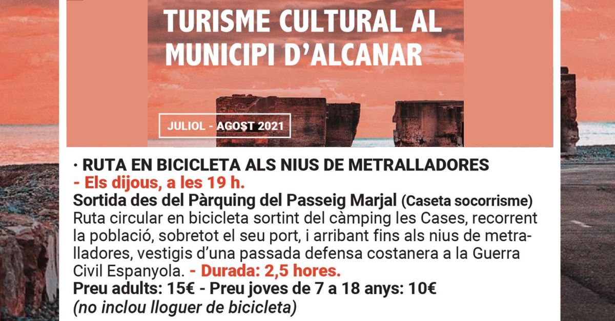 Ruta en bicicleta a los nidos de metralladoras de les Cases d�Alcanar