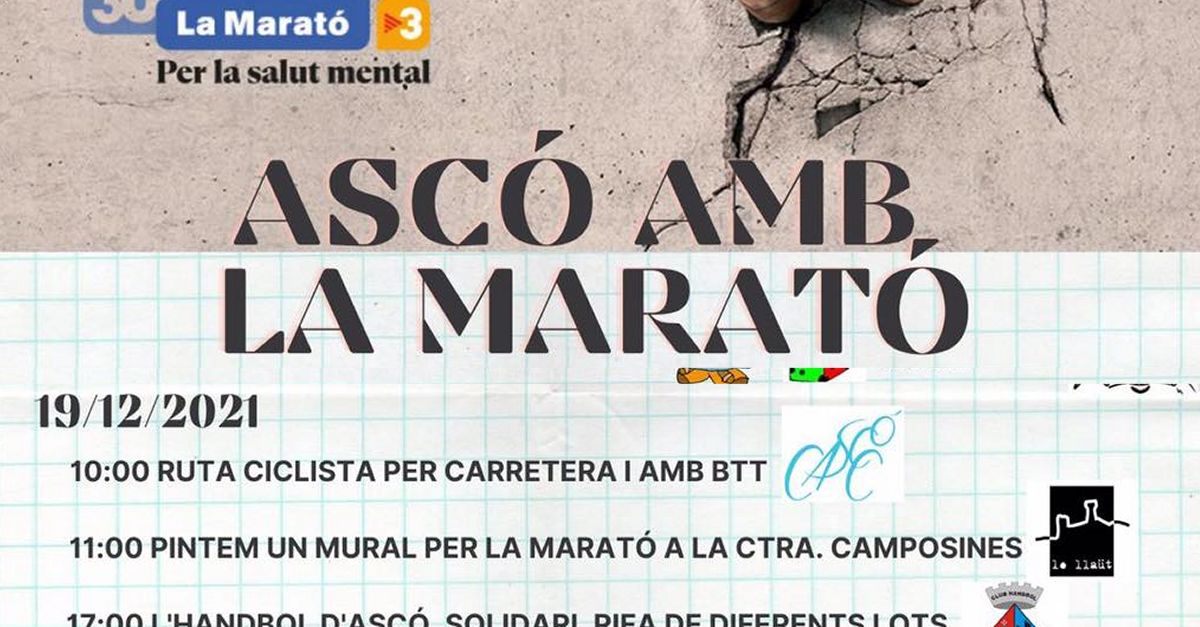 Ruta ciclista por el t�rmino de Asc� a beneficio de la Marat� de TV3