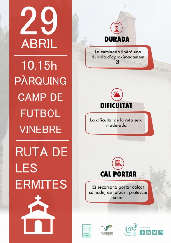 Vinebre organitza la Ruta de les Ermites | EbreActiu.cat, revista digital d&rsquo;oci actiu | Terres de l&rsquo;Ebre ...