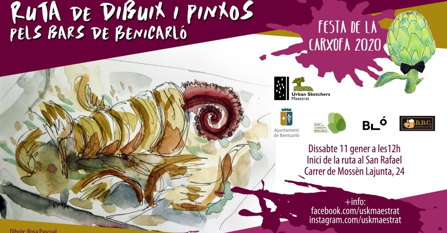 Ruta de dibuix i pinxos pels bars de Benicarl�