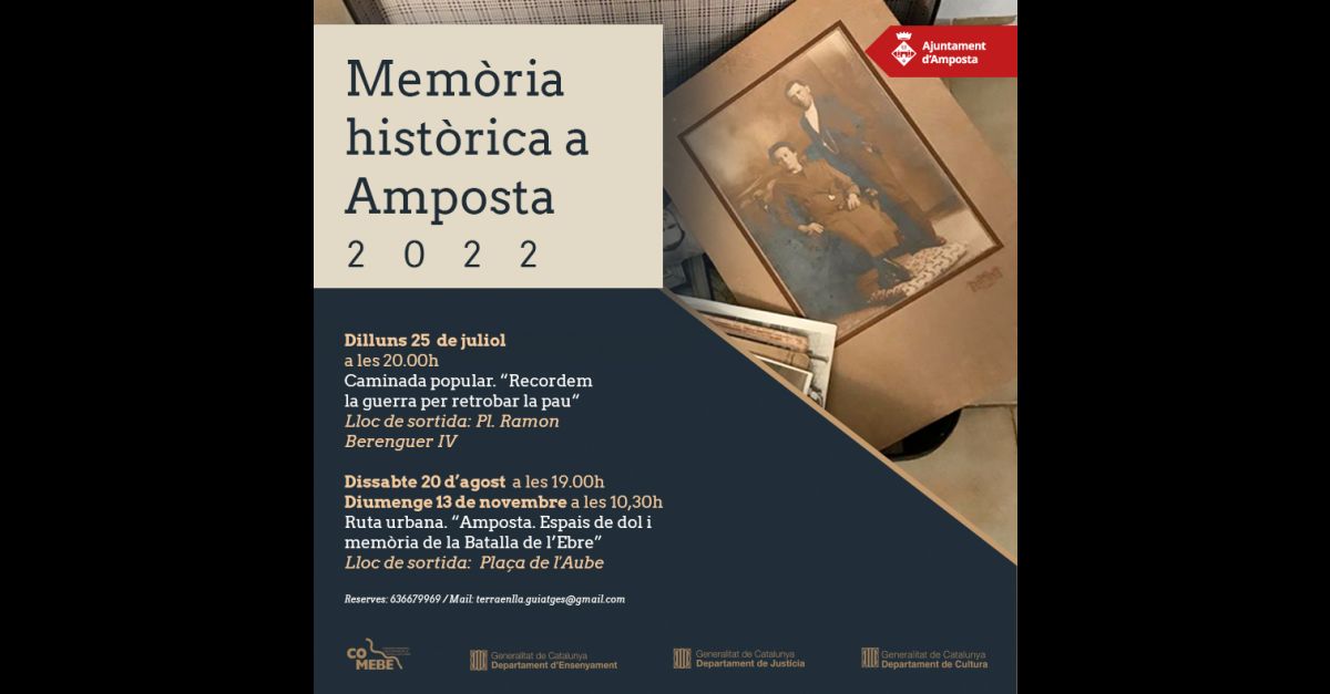 Ruta urbana �Amposta. Espais de dol i mem�ria de la Batalla de l�Ebre�