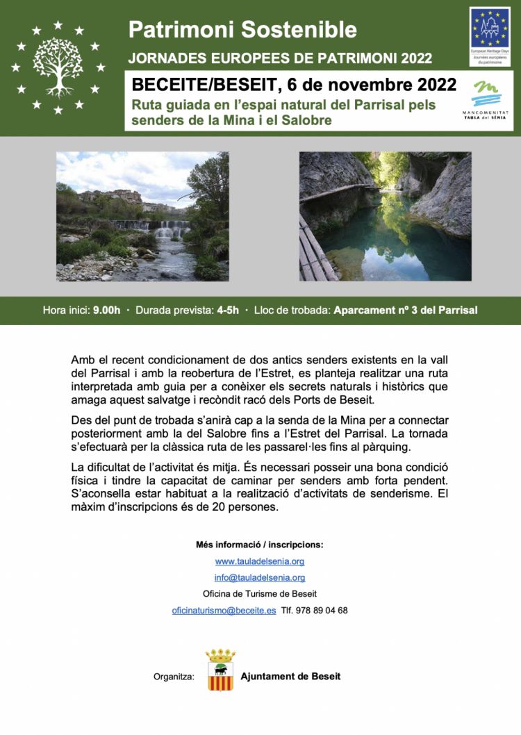 JEP2022 - Ruta guiada a l�espai natural del Parrissal pels senders de la Mina i el Salobre
