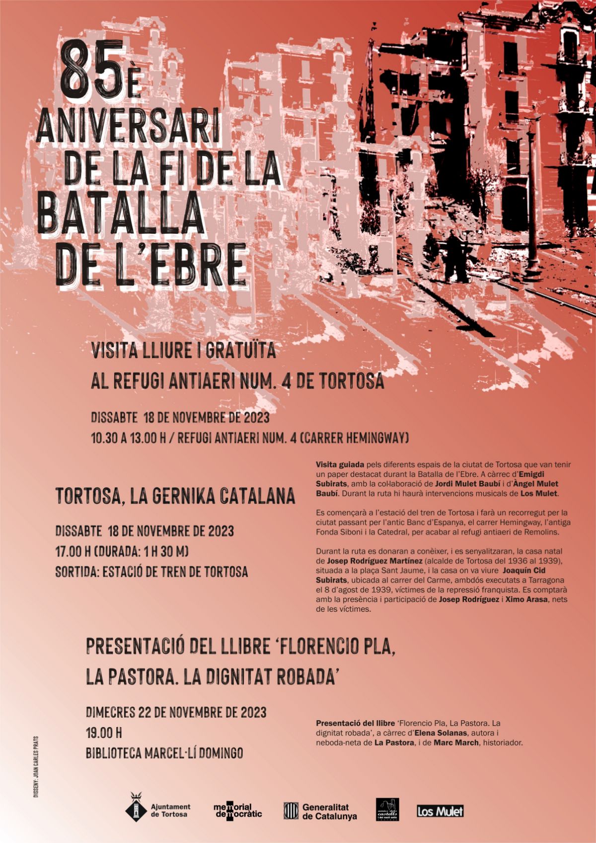 Tortosa organitza una ruta guiada pels espais de la Batalla de l’Ebre amb motiu del 85è aniversari de la fi del conflicte | EbreActiu.cat, revista digital d’oci actiu | Terres de l’Ebre ... Tortosa organitza una ruta guiada pels espais de la Batalla de l’Ebre amb motiu del 85è aniversari de la fi del conflicte | EbreActiu.cat, revista digital d’oci actiu | Terres de l’Ebre ...