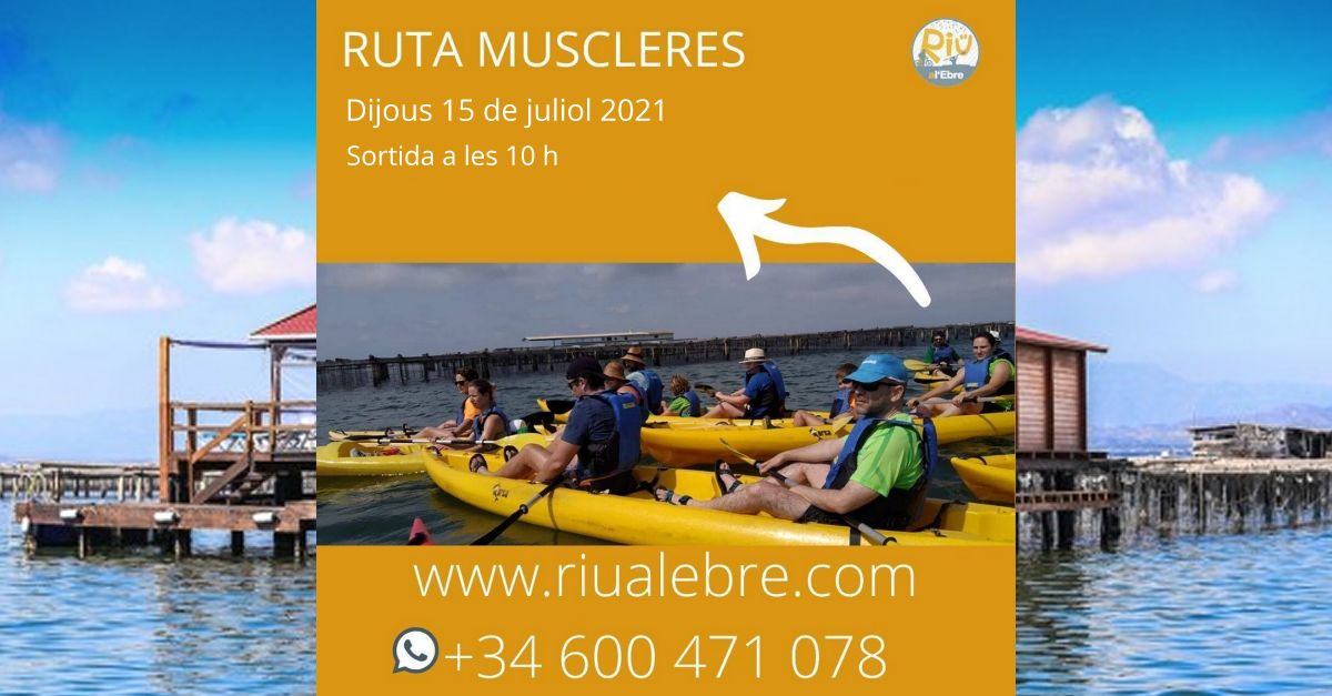 Sortida guiada en caiac a les muscleres de la badia del Fangar amb Riu a l�Ebre