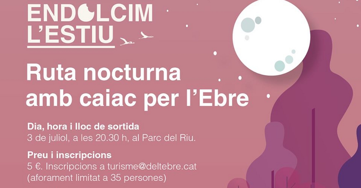 Ruta nocturna amb caiac per l�Ebre