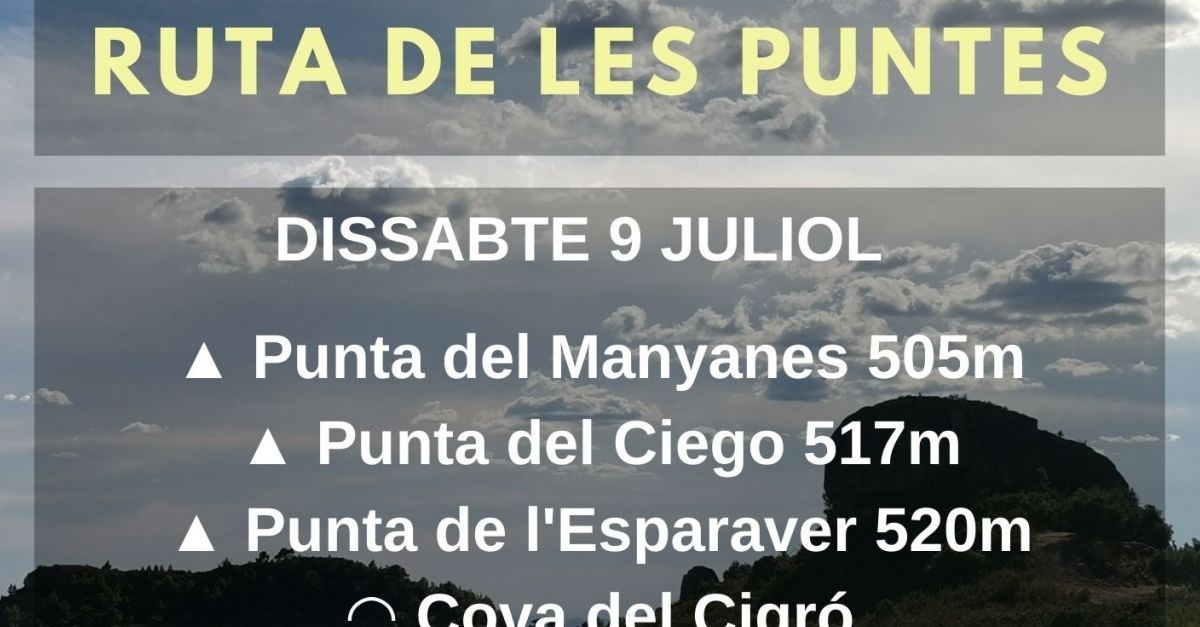 Rutes de senderisme a la Palma d�Ebre: Ruta de les Puntes
