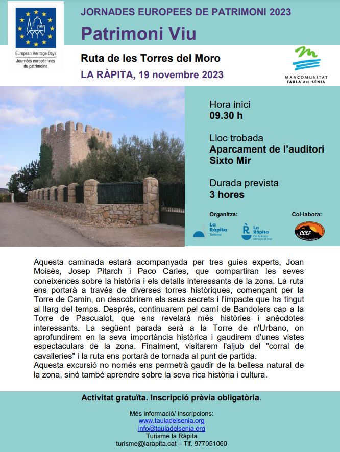 JEP2023 Ruta de les Torres del Moro JEP2023 Ruta de les Torres del Moro