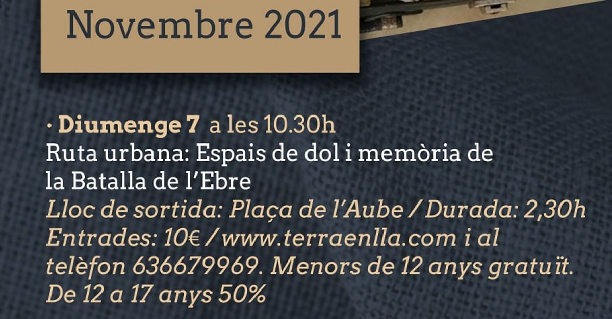 Ruta urbana: Espais de dol i mem�ria de la Batalla de l�Ebre