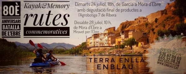 Rutes en caiac commemoratives del 80è Aniversari Batalla de l’Ebre Rutes en caiac commemoratives del 80è Aniversari Batalla de l’Ebre