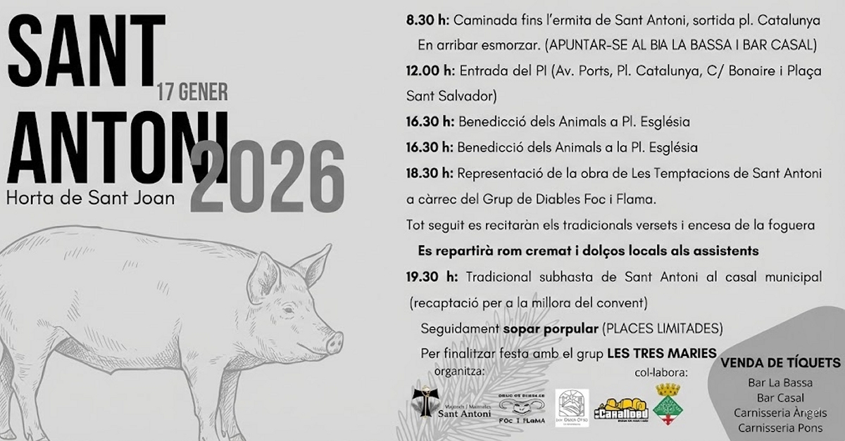 Sant Antoni 2026 - Horta de Sant Joan