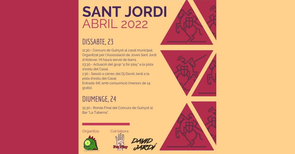 Sant Jordi Aldover 2022 Sant Jordi Aldover 2022