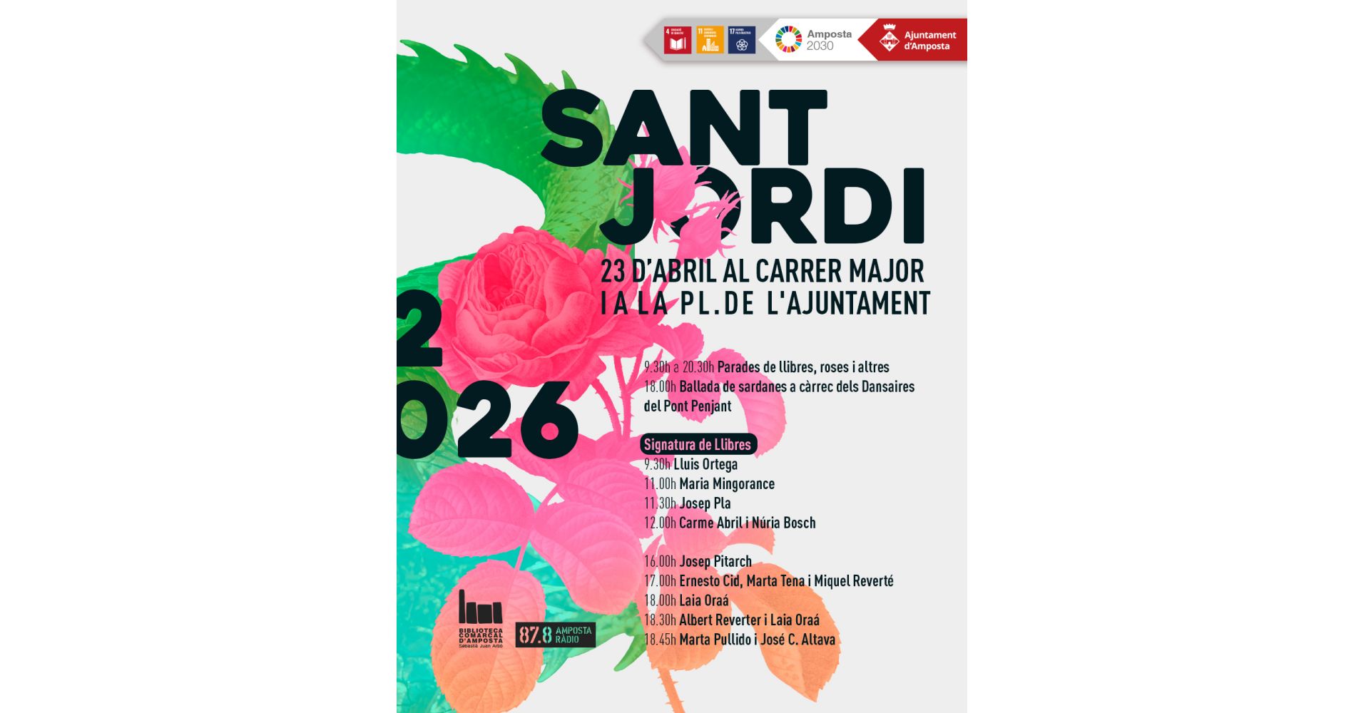 Sant Jordi 2026 a Amposta
