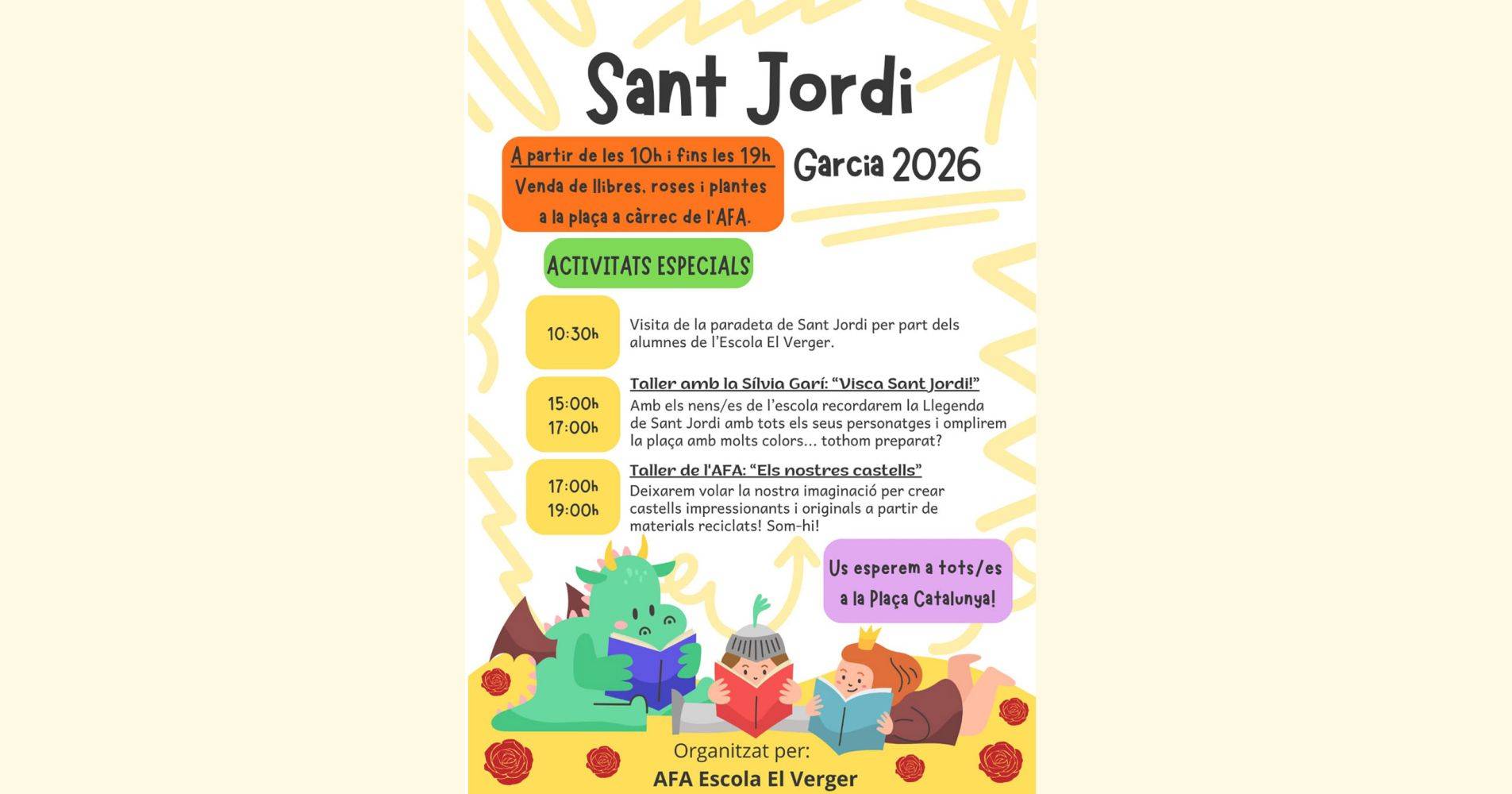 Sant Jordi 2026 a Garcia Sant Jordi 2026 a Garcia