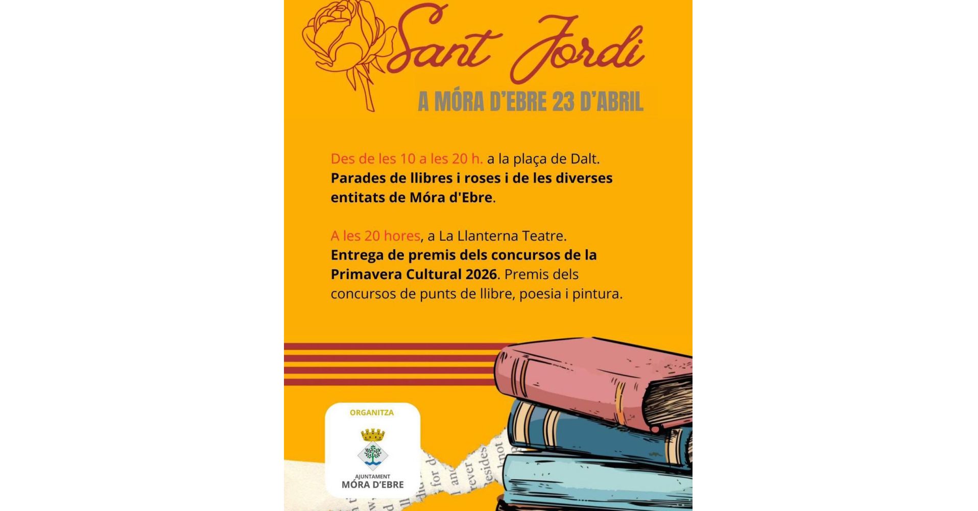 Sant Jordi 2026 a Alcanar i Les Cases d�Alcanar